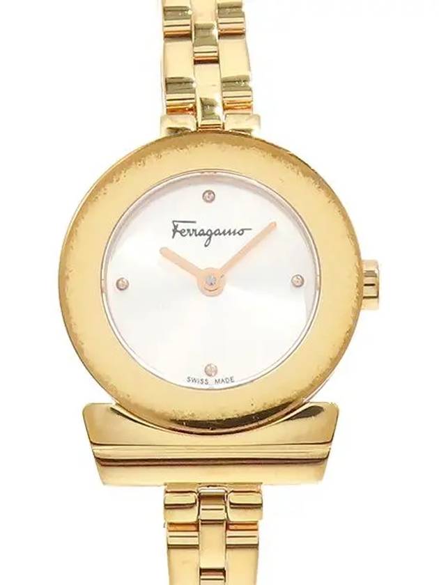 Ferragamo FBF04 0016 Gold Plated Gancini Quartz Steel Women s Watch - SALVATORE FERRAGAMO - BALAAN 1