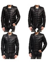 Leather Biker Rider Padding Jacket Black SH18257 - BALMAIN - BALAAN 6