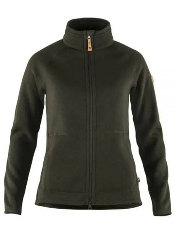 Women's Ovik Fleece Zip Sweater Deep Forest - FJALL RAVEN - BALAAN 1