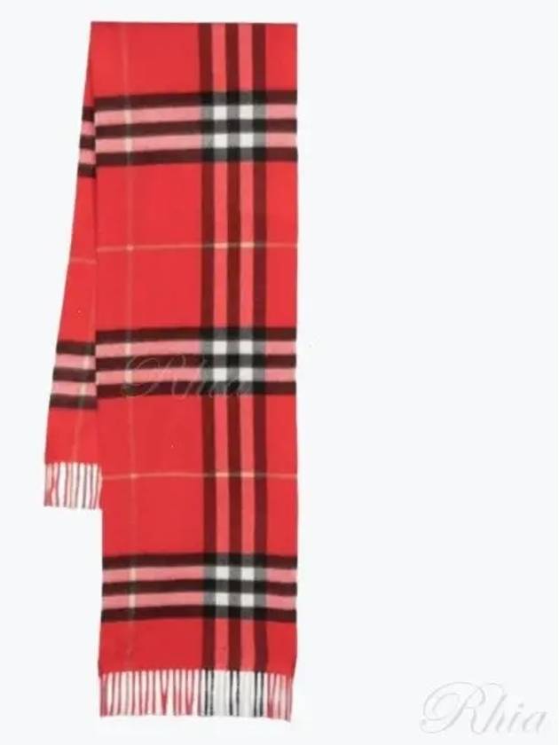 Checked Cashmere Scarf Red - BURBERRY - BALAAN 2