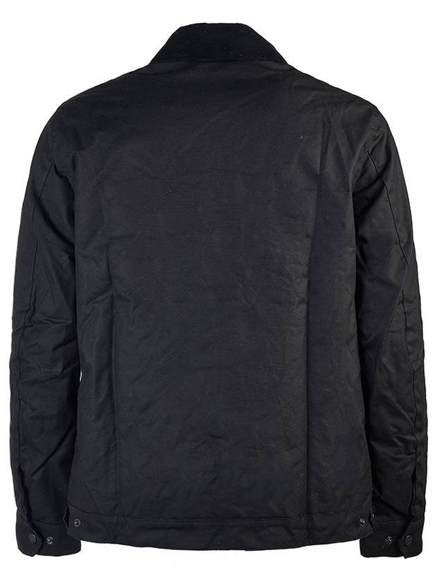 Logo Patch Workers Wax Jacket Black - BARBOUR - BALAAN 4