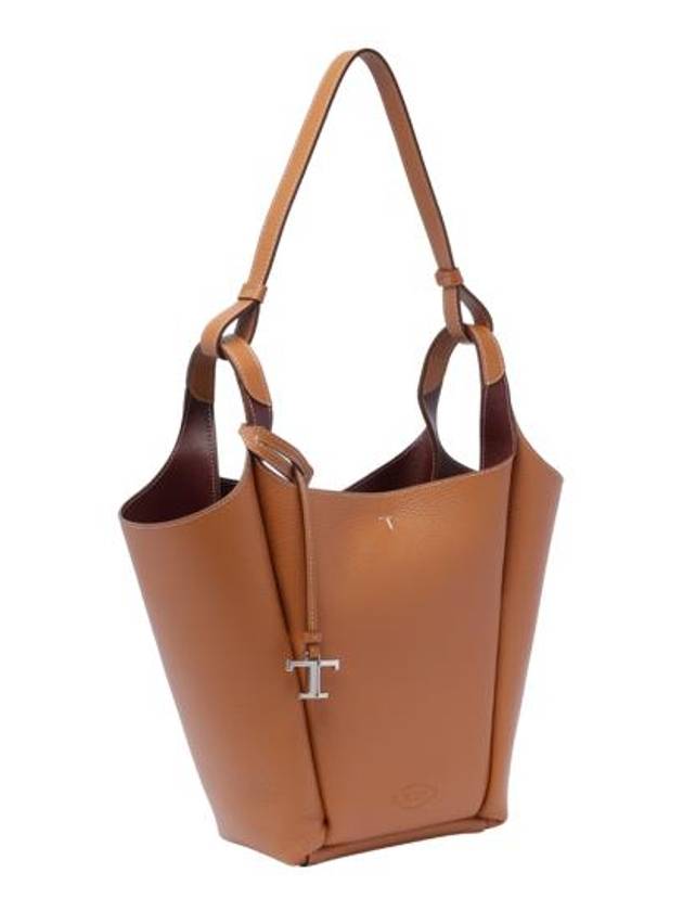 Leather Small Bucket Bag Brown - TOD'S - BALAAN 3