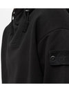 Ghost Piece Cotton Fleece Hoodie Black - STONE ISLAND - BALAAN 5