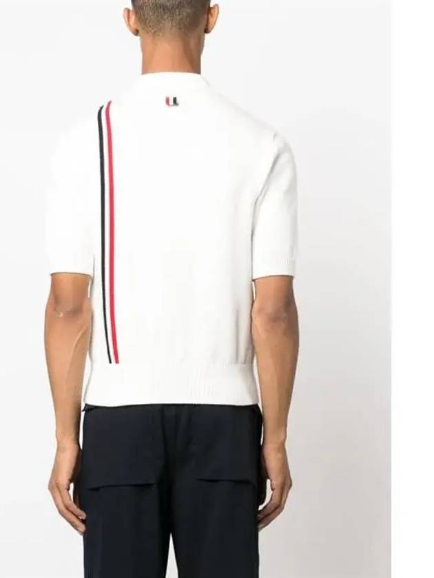 RWB Stripe Polo Shirt White - THOM BROWNE - BALAAN 5