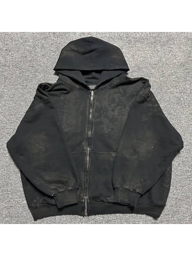 Mud Distressed Hooded Zip Up 100 - BALENCIAGA - BALAAN 3