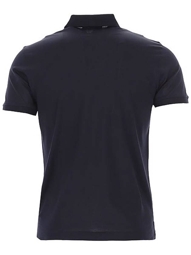 Logo Tencel Blended Jersey Polo Short Sleeve Polo Shirt Navy Blue - EMPORIO ARMANI - BALAAN 4