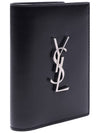 Men's Silver Monogram Fold Half Wallet Black - SAINT LAURENT - BALAAN 4