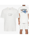 Cotton Short Sleeve T-Shirt White - CP COMPANY - BALAAN 3