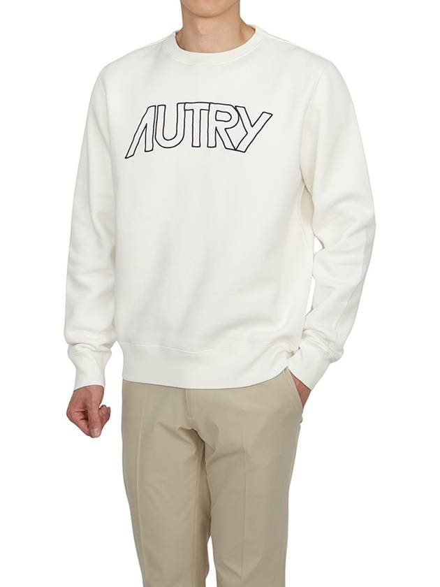 Men's brushed sweatshirt SWIM 408W WHITE - AUTRY - BALAAN 4