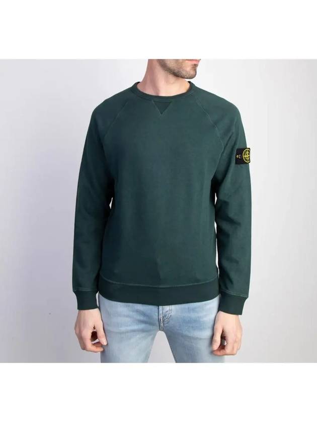 OLD Treatment Wappen Patch Crew Neck Sweatshirt Green - STONE ISLAND - BALAAN 2