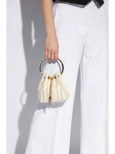 Jimmy Choo ‘Bon Bon’ Bucket Shoulder Bag, Women's, Cream - JIMMY CHOO - BALAAN 2