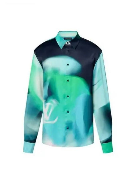 PRINTED SILK BLEND SHIRT 1AFAUX - LOUIS VUITTON - BALAAN 1