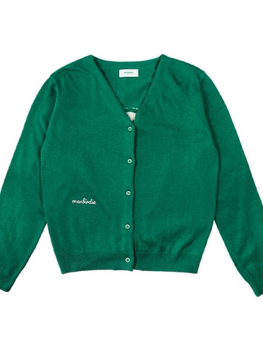 SMILE V NECK GOLF CARDIGAN Montbird Color GREEN - MONBIRDIE GOLF - BALAAN 2