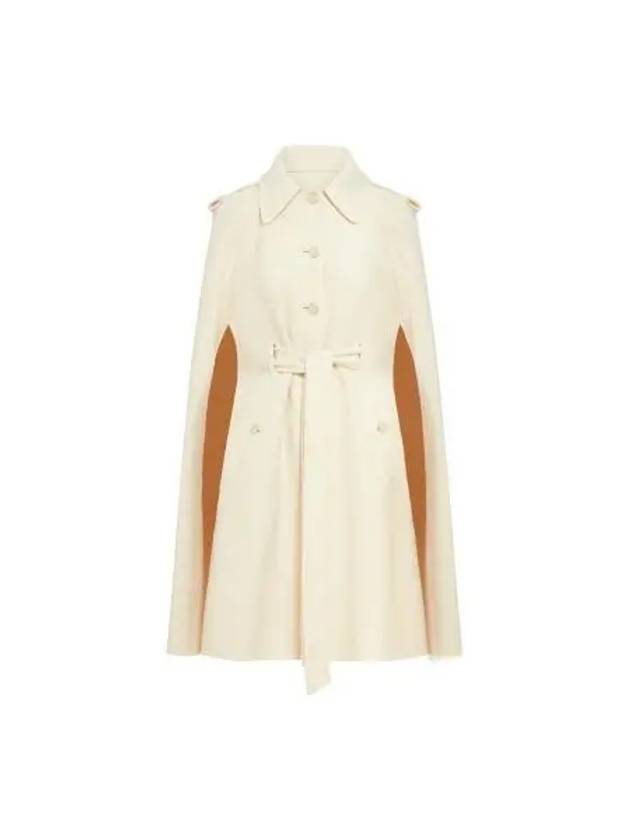 Cape Sleeves Button Up Half Coat Ivory - GUCCI - BALAAN 2