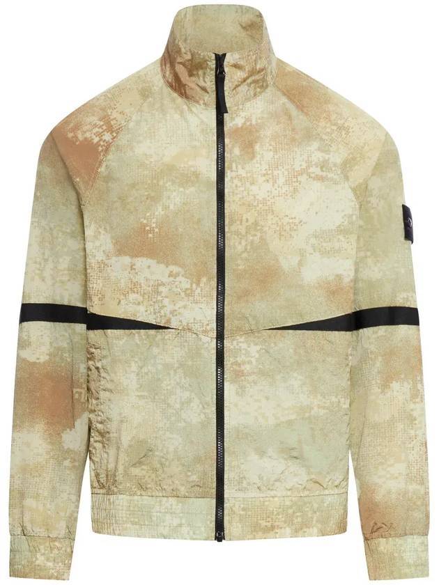 Dissolving Grid Camo Zip-up Jacket Beige - STONE ISLAND - BALAAN 1