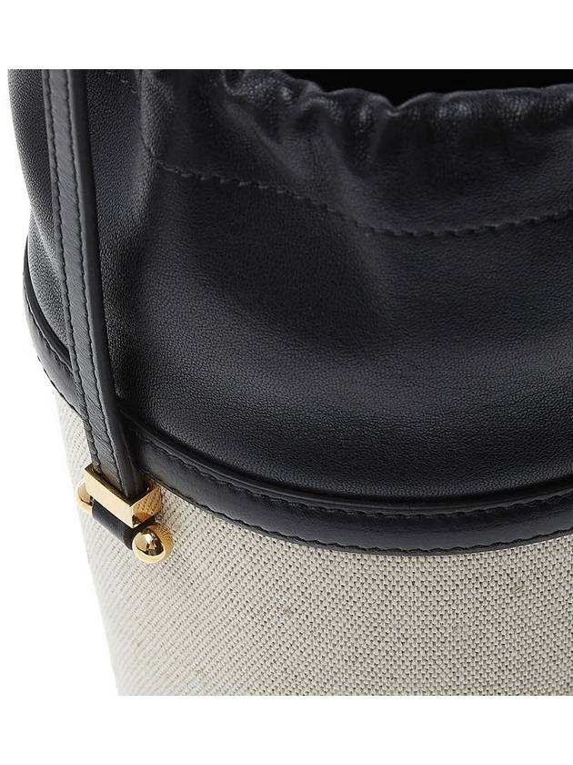 Taos Mini Bucket Bag Ivory Black - JIL SANDER - BALAAN.