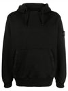 Men's Oversized Cotton Hoodie Black - STONE ISLAND - BALAAN 2