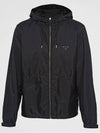 Men's Logo Nylon Hooded Jacket Black - PRADA - BALAAN 2