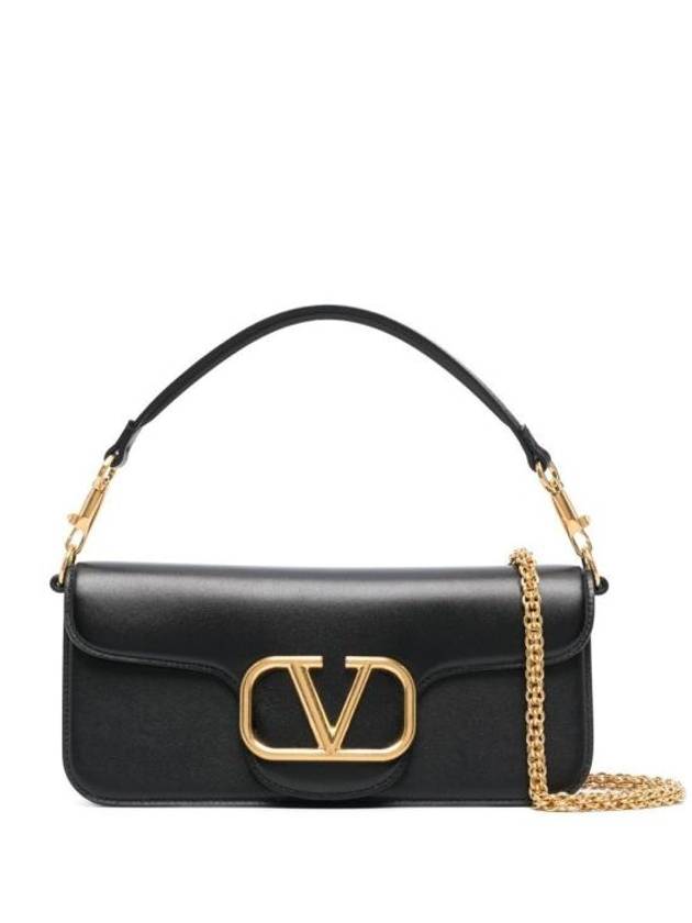 V Logo Shoulder Bag Black - VALENTINO - BALAAN 1