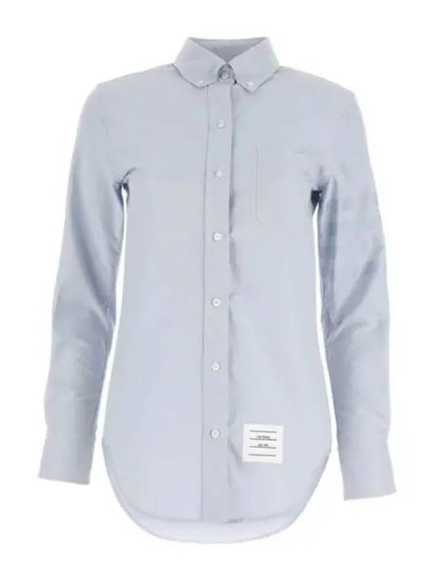 Diagonal Stripe Satin Weave Supima Oxford Shirt Light Blue - THOM BROWNE - BALAAN 2