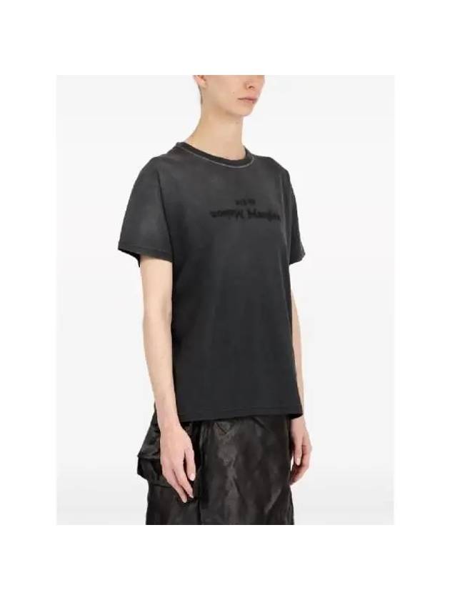 Reverse Logo Short Sleeve T-Shirt Washed Black - MAISON MARGIELA - BALAAN 4