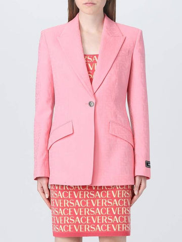 Blazer Versace in lana jacquard - VERSACE - BALAAN 1