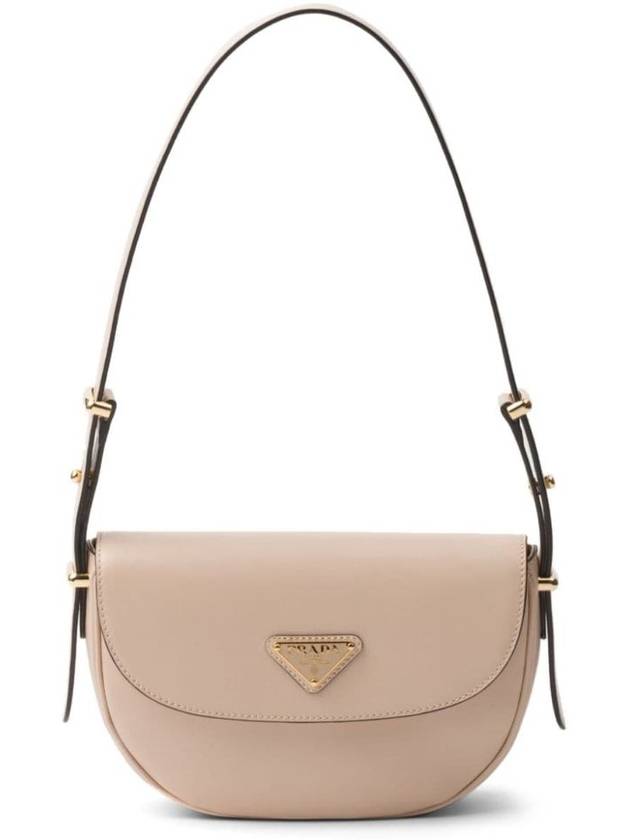 Arque Leather Shoulder Bag Travertine - PRADA - BALAAN 2