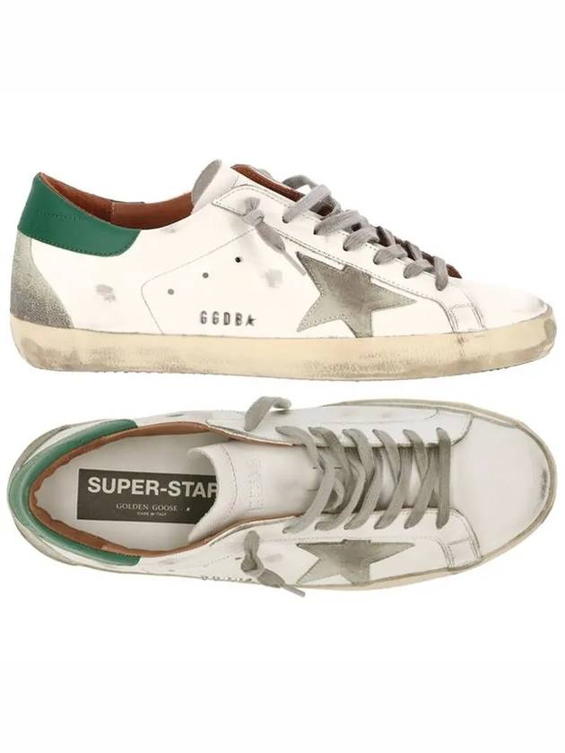 Superstar Suede Low Top Sneakers Green White - GOLDEN GOOSE - BALAAN 2