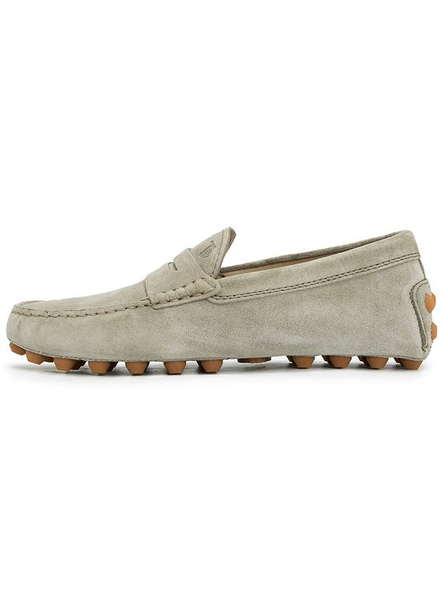Suede Gommino Bubble Driving Shoes Beige - TOD'S - BALAAN 4