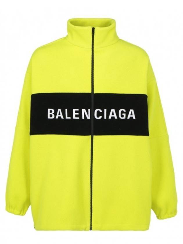 Logo Stripe Zip-Up Jacket Yellow - BALENCIAGA - BALAAN 1