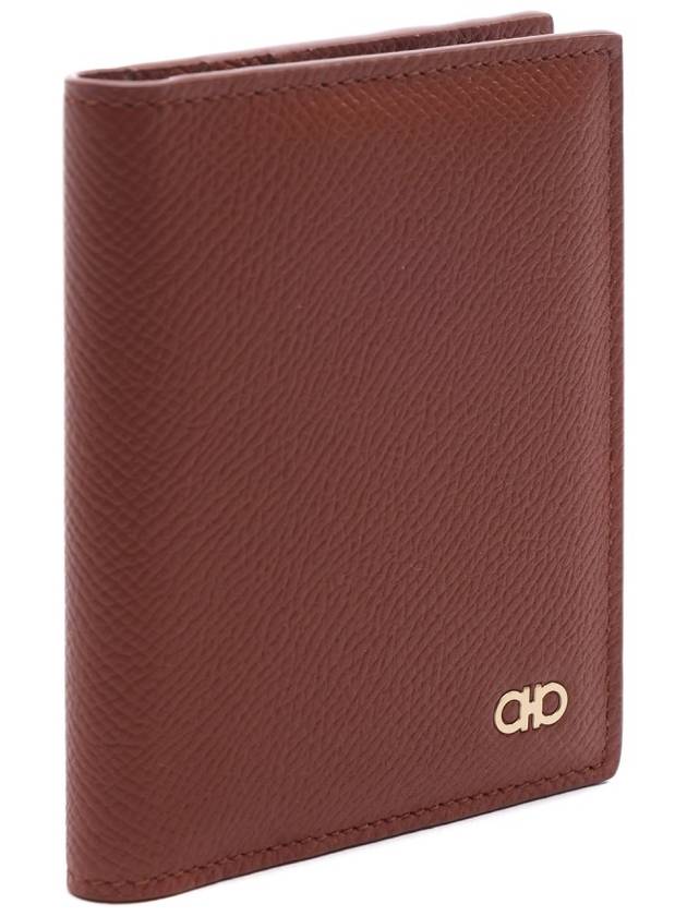 Gancini Credit Card Wallet Brown - SALVATORE FERRAGAMO - BALAAN 4