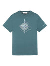 Marble One Logo Print Short Sleeve T-Shirt Green - STONE ISLAND - BALAAN 1