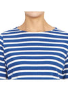 Women's Meridame II Striped Long Sleeve T-Shirt White Blue - SAINT JAMES - BALAAN 7