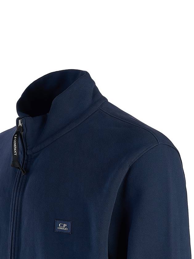 Logo Cotton High Neck Zip-Up Jacket Navy - CP COMPANY - BALAAN 6