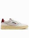 Women's Medalist Red Tab Leather Low Top Sneakers White - AUTRY - BALAAN 2