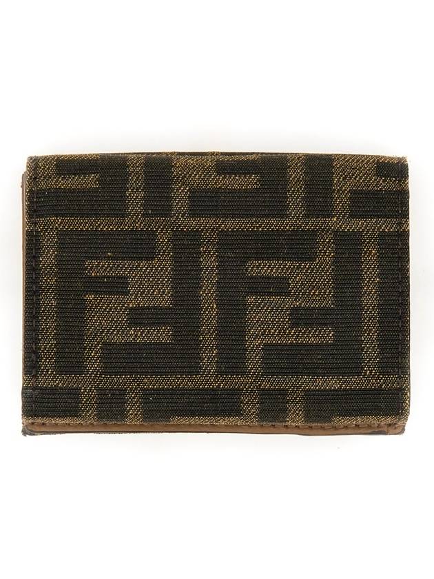 Baguette Micro Tri-fold Half Wallet Brown - FENDI - BALAAN 3