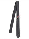 Three-Line Engineer Stripe Wool  Neck Tie Dark Grey - THOM BROWNE - BALAAN 2