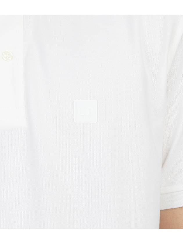 Metropolis Logo PK Shirt White - CP COMPANY - BALAAN.