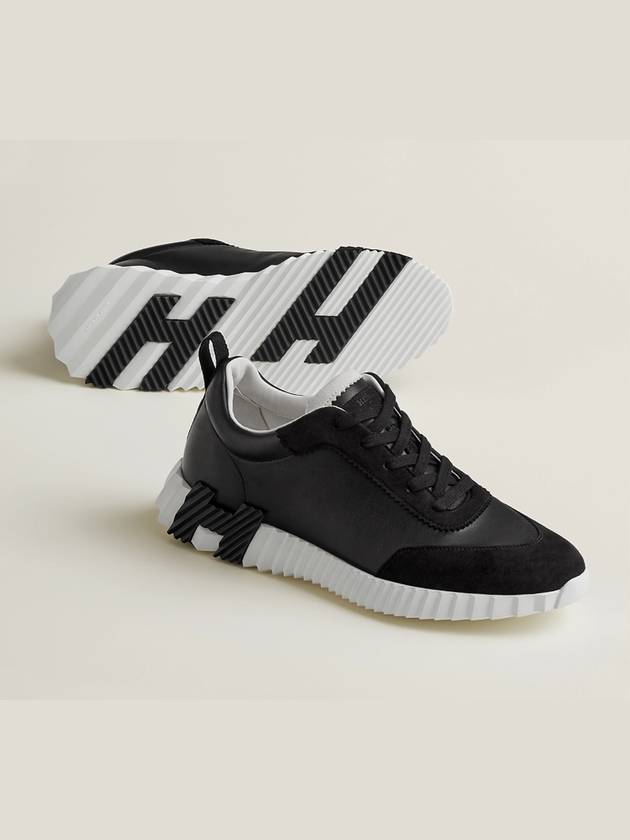 Bouncing Leather Low Top Sneakers Noir - HERMES - BALAAN 2