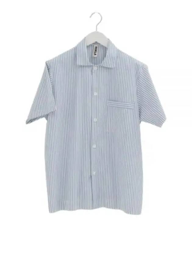 Poplin Pajamas Short Sleeve Shirt SWE PB - TEKLA - BALAAN 1