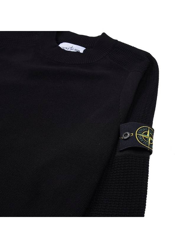 Compass Motif Knit Top Black - STONE ISLAND - BALAAN 4