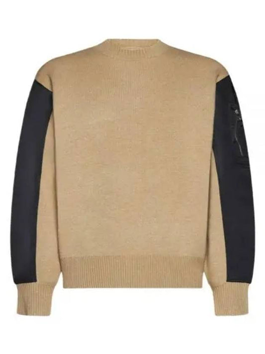 Hybrid Knit Sweater With Nylon Sleeve NBV7MA158A V606C 262 - NEIL BARRETT - BALAAN 1