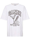 24 ss COCKTAIL printed cotton t-shirt T3878151 B0711054739 - GANNI - BALAAN 2