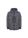 Garment Dyed Crinkle Reps Recycled Nylon Hoodie Padding Grey - STONE ISLAND - BALAAN 1