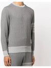 4 Bar Crew Neck Sweatshirt Grey - THOM BROWNE - BALAAN 4