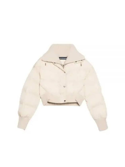 La Doudoune Caraco Ribbed Puffer Crop Padded Jacket Off-White - JACQUEMUS - BALAAN 2