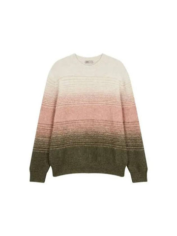 Men s Gradient Crew Neck Knit Ecru 271516 - HERNO - BALAAN 1