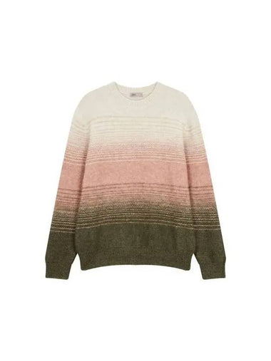 Men s Gradient Crew Neck Knit Ecru 271516 - HERNO - BALAAN 1