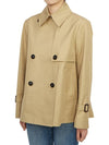 Biglia Double Breasted Cotton Trench Coat Beige - MAX MARA - BALAAN 4