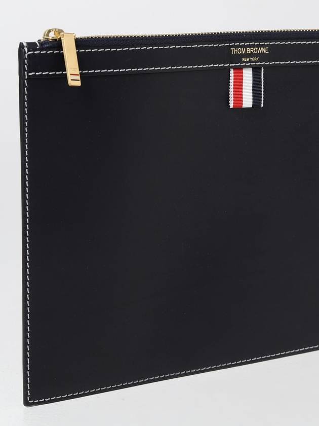 4 Bar Tab Document Clutch Bag Navy - THOM BROWNE - BALAAN 5